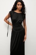 Answear.LAB sukienka z wiskozą czarna gładka