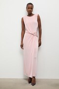 Answear.LAB sukienka drapowana różowa gładka