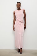 Answear.LAB sukienka drapowana różowa gładka