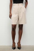 Answear.LAB elegantne kratke hlače ženske z viskozo bež s klasičnim pasom
