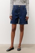 Answear.LAB bermudy damskie jeansowe granatowe high waist