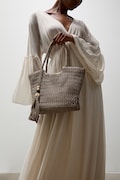 Answear.LAB crossbody kabelka dámska pletená hnedá