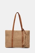 Answear.LAB torebka shopper damska pleciona brązowa