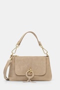 Answear.LAB Geantă crossbody de femei din piele întoarsă bej
