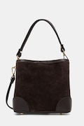 Answear.LAB torebka worek damska zamszowa brązowa