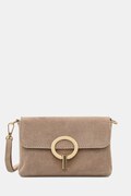 Answear.LAB torebka crossbody damska zamszowa beżowa