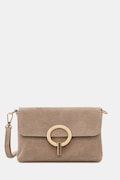 Answear.LAB torebka crossbody damska zamszowa beżowa