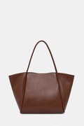 Answear.LAB torebka shopper damska skórzana brązowa