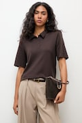 Answear.LAB polo damskie z wiskozą brązowe