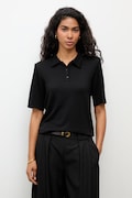 Answear.LAB polo damskie z wiskozą czarne