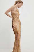 Answear Lab rochie culoarea auriu, maxi, dreaptă