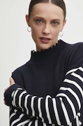 Answear Lab pulover femei, culoarea albastru marin, light, cu guler