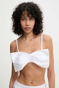 Plavková podprsenka Answear.LAB biela farba, jemne vystužený košík