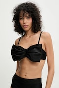 Plavková podprsenka Answear.LAB čierna farba, jemne vystužený košík