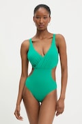 Answear Lab costum de baie dintr-o bucată culoarea verde, cupa usor rigidizata