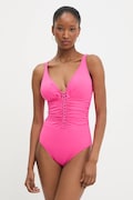 Jednodielne plavky Answear.LAB ružová farba, jemne vystužený košík