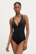 Jednodielne plavky Answear.LAB čierna farba, jemne vystužený košík