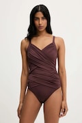 Answear Lab costum de baie dintr-o bucată culoarea maro, cupa usor rigidizata