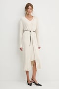 Answear Lab rochie și cardigan culoarea bej