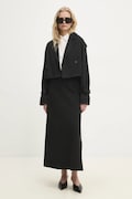 Answear Lab geaca femei, culoarea negru, de tranzitie
