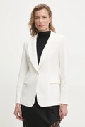 Answear.LAB marynarka kolor biały jednorzędowa gładka