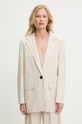 Sako s příměsí lnu Answear.LAB béžová barva