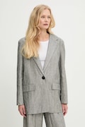 Sako s příměsí lnu Answear.LAB šedá barva