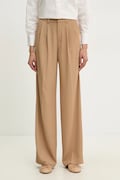 Answear.LAB spodnie damskie kolor brązowy szerokie high waist
