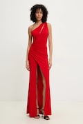Answear.LAB sukienka kolor czerwony maxi dopasowana