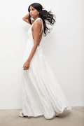 Answear.LAB ruha fehér, maxi, harang alakú