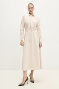Answear Lab rochie culoarea bej, maxi, evazată