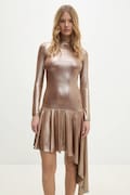 Answear Lab rochie culoarea auriu, mini, evazată