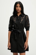 Answear Lab rochie din bumbac culoarea negru, mini, evazată