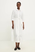Bavlněné šaty Answear.LAB bílá barva, maxi
