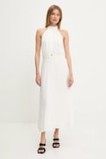 Answear.LAB sukienka kolor biały maxi rozkloszowana