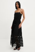 Answear Lab rochie din bumbac culoarea negru, maxi, evazată