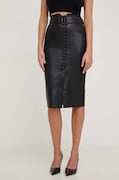 Sukňa Answear.LAB čierna farba, midi, puzdrová