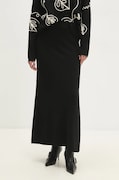Вовняна спідниця Answear.LAB колір чорний maxi пряма