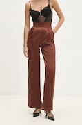 Answear Lab pantaloni femei, culoarea maro, lat, high waist