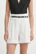 Answear.LAB rövidnadrág női, fehér, mintás, magas derekú