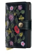Secrid portfel skórzany STITCH FLORAL kolor czarny