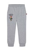 Lego pantaloni de trening din bumbac pentru copii culoarea gri, cu imprimeu