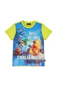 Lego t-shirt dziecięcy x LEGO Ninjago kolor niebieski wzorzysty