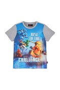 Lego t-shirt dziecięcy x LEGO Ninjago kolor szary wzorzysty