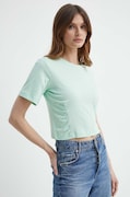 Silvian Heach tricou din bumbac femei, culoarea verde