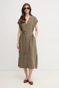 Mos Mosh rochie culoarea verde, midi, dreaptă, 169630