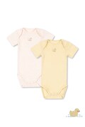 Fanga Fontana боди за деца от памук PERLA 2 PACK SS BODY OCS 2 броя жълто FA100079