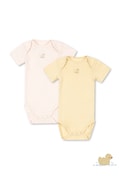Fanga Fontana боди за деца от памук PERLA 2 PACK SS BODY OCS 2 броя жълто FA100079