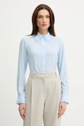 Silvian Heach koszula YUOMI damska kolor niebieski regular z kołnierzykiem klasycznym GPP26152CA