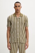 Marc O'Polo koszula męska bawełniana zielona w paski 5000013977